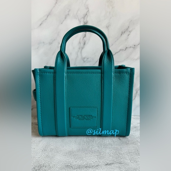 EUC - Marc Jacobs The Leather Tote Bag Small - Harbor Blue - Picture 4 of 9